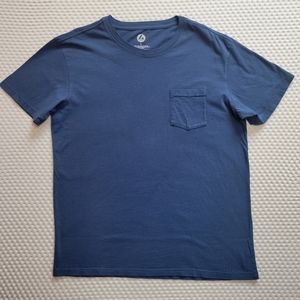 American Giant Washed Navy Pocket Tee